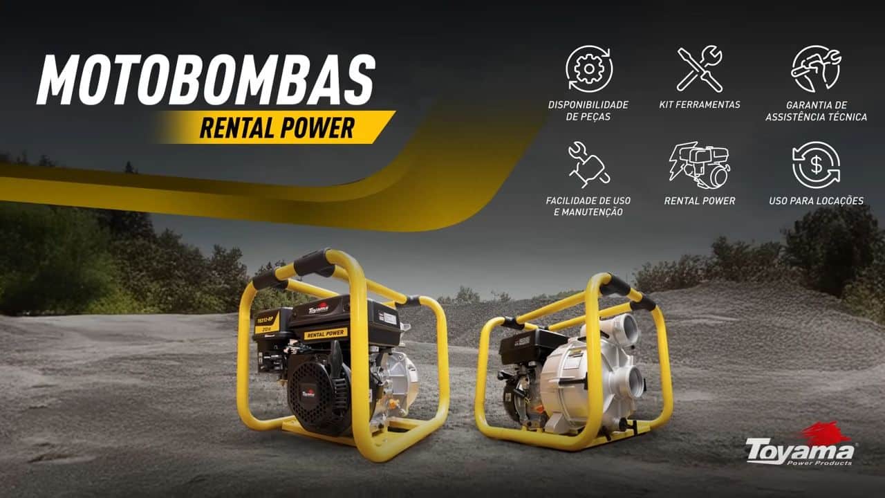 Motobombas Toyama Rental Power para construção civil