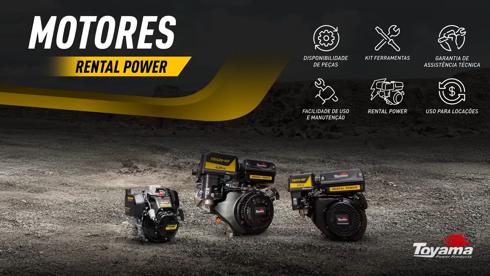 Motores Toyama Rental Power para construção civil